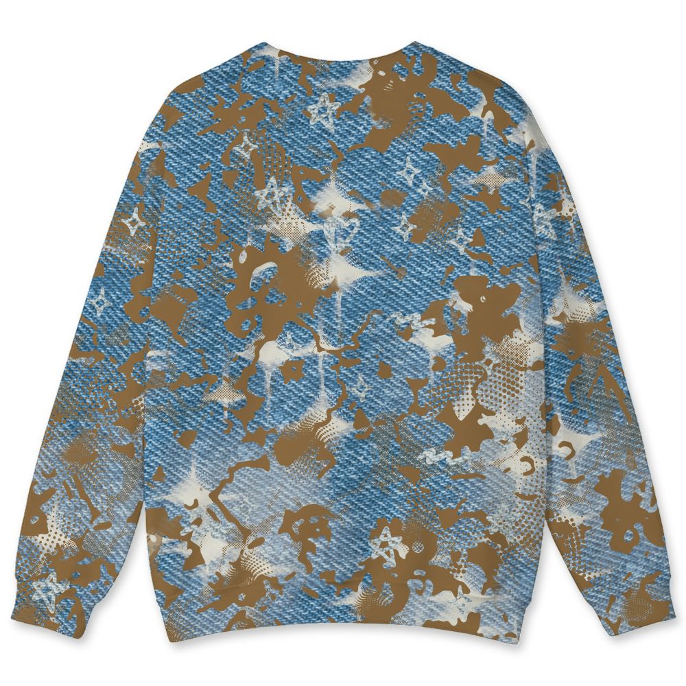Denim-Worn-Blue-4s-NastyJamz-Sweatshirt-Match-Sneaker-Girl-Nail-3D-All-Over-Print