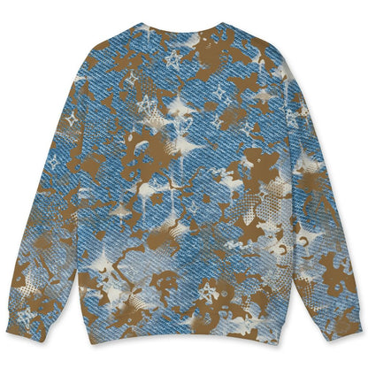 Denim-Worn-Blue-4s-NastyJamz-Sweatshirt-Match-Sneaker-Girl-Nail-3D-All-Over-Print