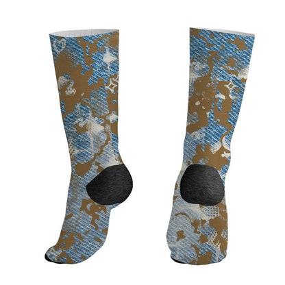 Denim-Worn-Blue-4s-NastyJamz-Socks-Match-Sneaker-Girl-Nail-3D-All-Over-Print