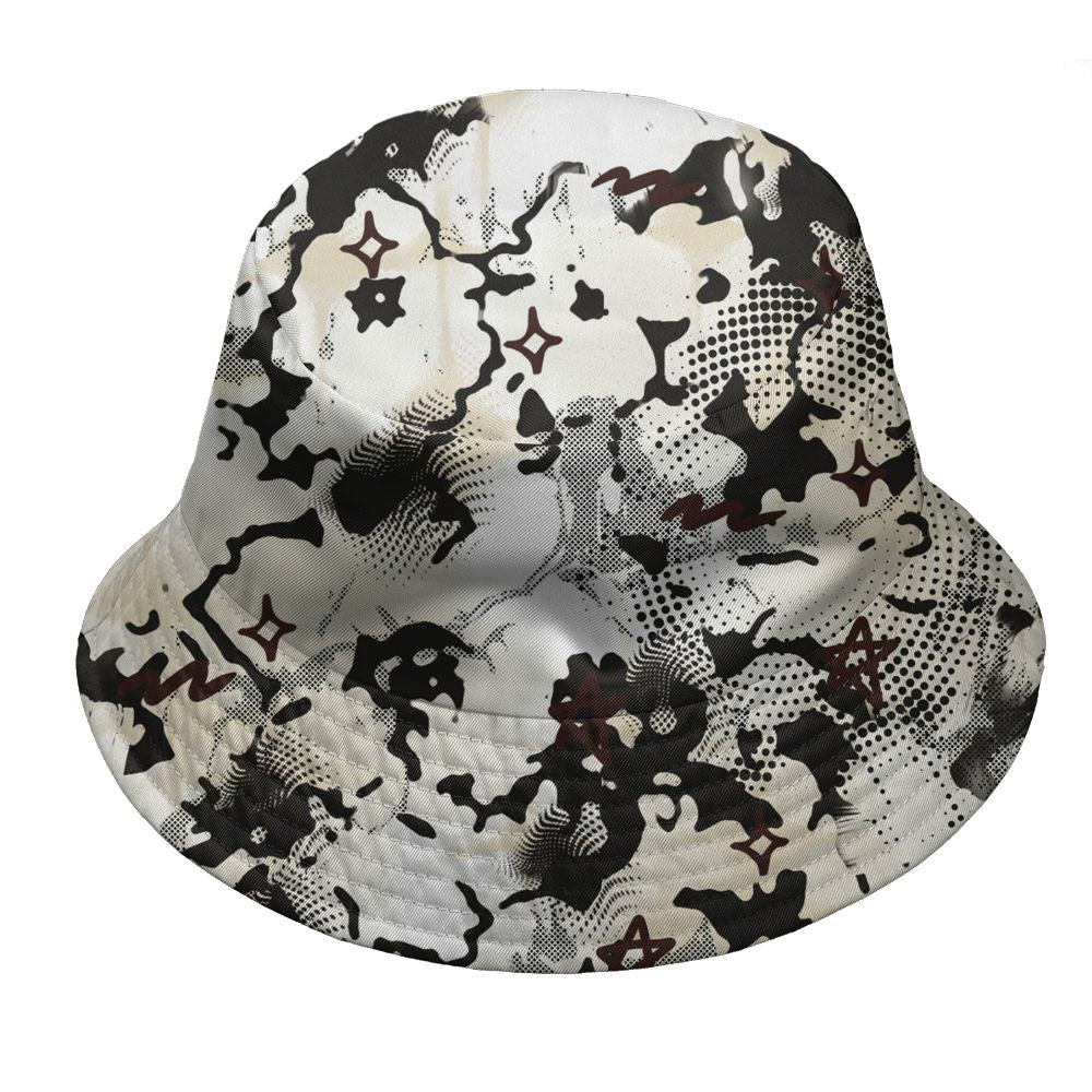 Black-Collective-5s-NastyJamz-Bucket-Hat-Match-Sneaker-Girl-Nail-All-Over-Print