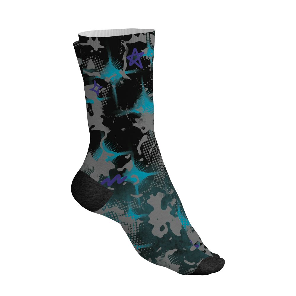 Aqua-8s-NastyJamz-Socks-Match-Sneaker-Girl-Nail-3D-All-Over-Print