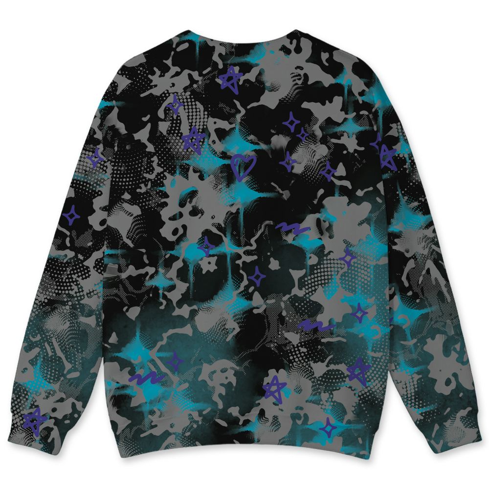 Aqua-8s-NastyJamz-Sweatshirt-Match-Sneaker-Girl-Nail-3D-All-Over-Print