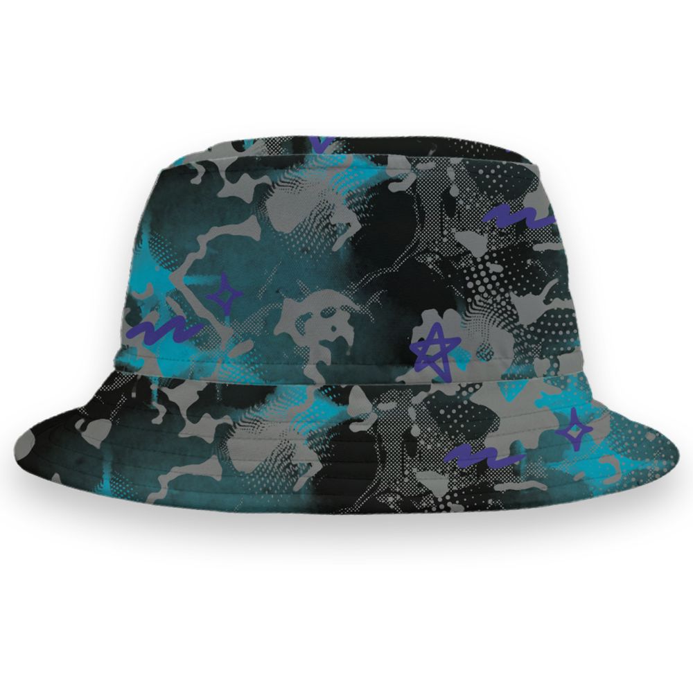 Aqua-8s-NastyJamz-Bucket-Hat-Match-Sneaker-Girl-Nail-All-Over-Print