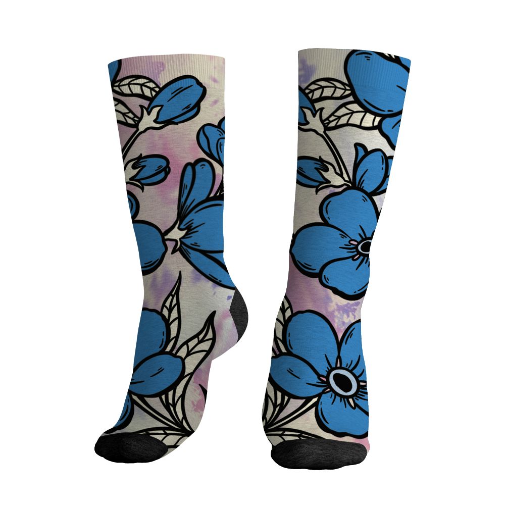 Tatum 3 Cloud NastyJamz Socks Match Forget Me Not All-Over Print Bloom