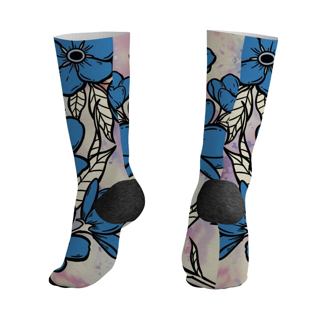 Tatum 3 Cloud NastyJamz Socks Match Forget Me Not All-Over Print Bloom