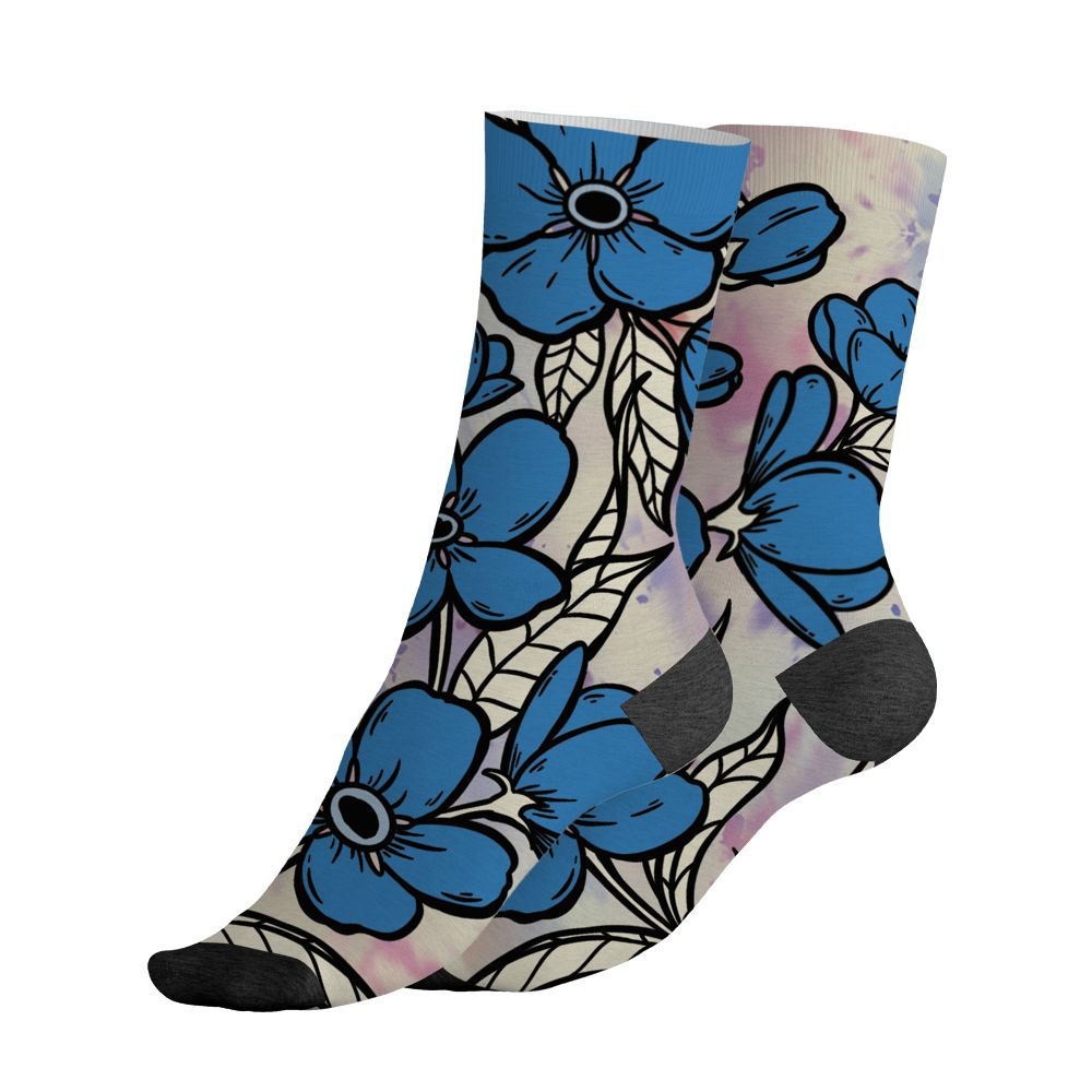Tatum 3 Cloud NastyJamz Socks Match Forget Me Not All-Over Print Bloom