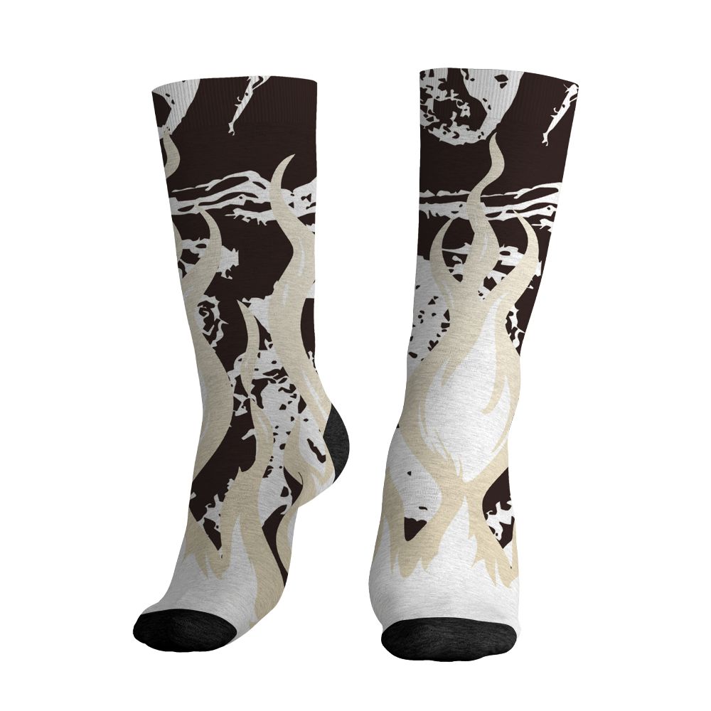 Black-Collective-5s-NastyJamz-Socks-Match-23-Burning-Fire-3D-All-Over-Print