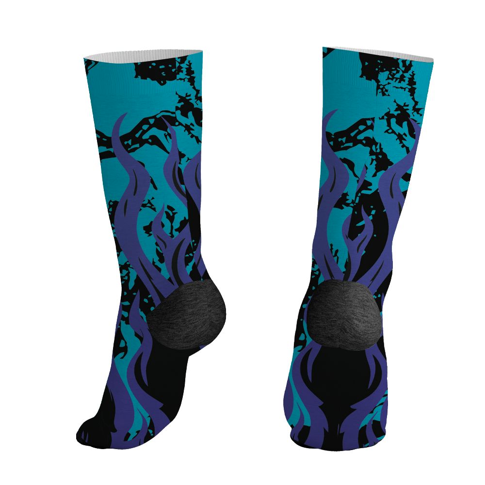 Aqua-8s-NastyJamz-Socks-Match-23-Burning-Fire-3D-All-Over-Print
