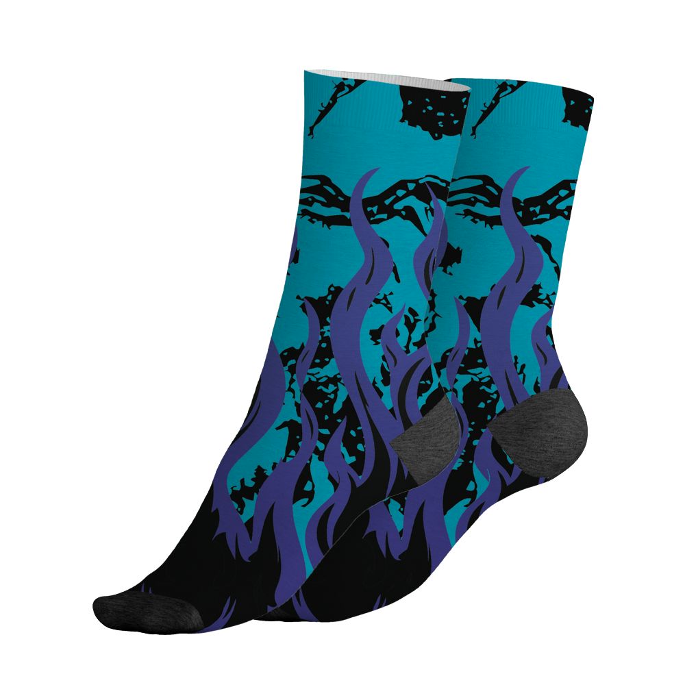 Aqua-8s-NastyJamz-Socks-Match-23-Burning-Fire-3D-All-Over-Print