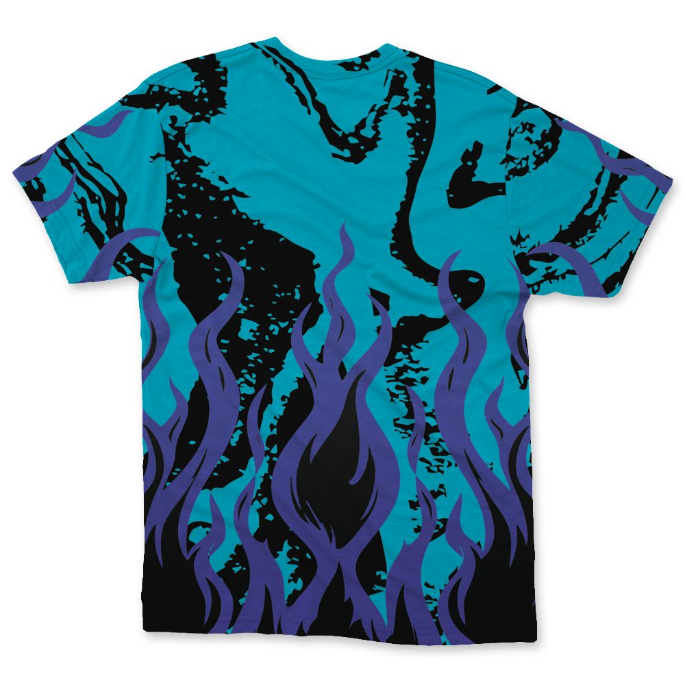 Aqua-8s-NastyJamz-T-Shirt-Match-23-Burning-Fire-3D-All-Over-Print