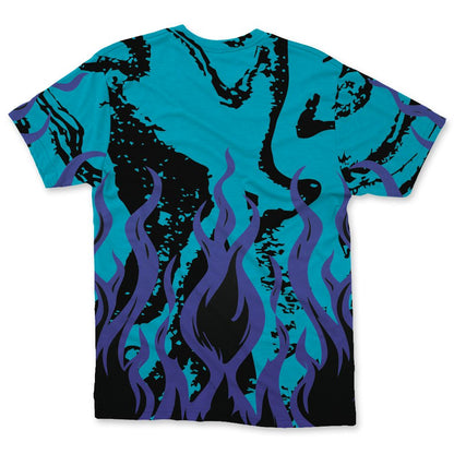 Aqua-8s-NastyJamz-T-Shirt-Match-23-Burning-Fire-3D-All-Over-Print