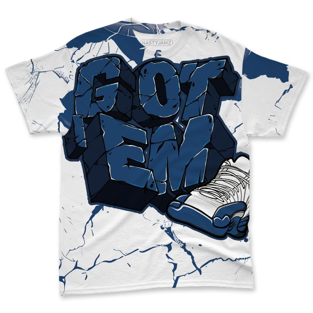 French-Blue-12s-NastyJamz-T-Shirt-Match-Got-Em-All-Over-Print