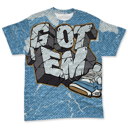 Denim-Worn-Blue-4s-NastyJamz-T-Shirt-Match-Got-Em-3D-All-Over-Print