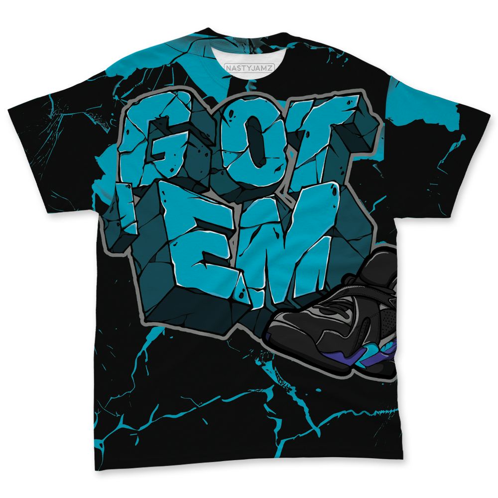 Aqua-8s-NastyJamz-T-Shirt-Match-Got-Em-3D-All-Over-Print