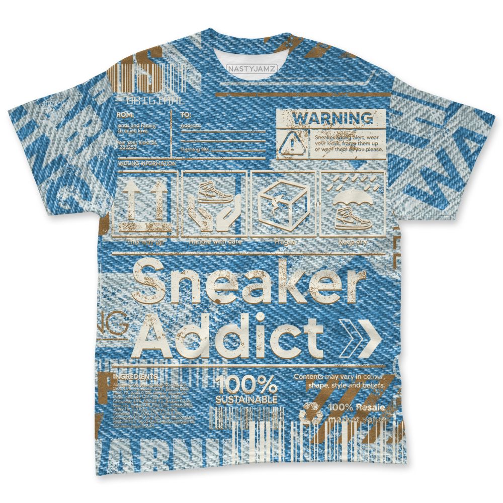 Denim-Worn-Blue-4s-NastyJamz-T-Shirt-Match-Sneaker-Addict-3D-All-Over-Print-Warning