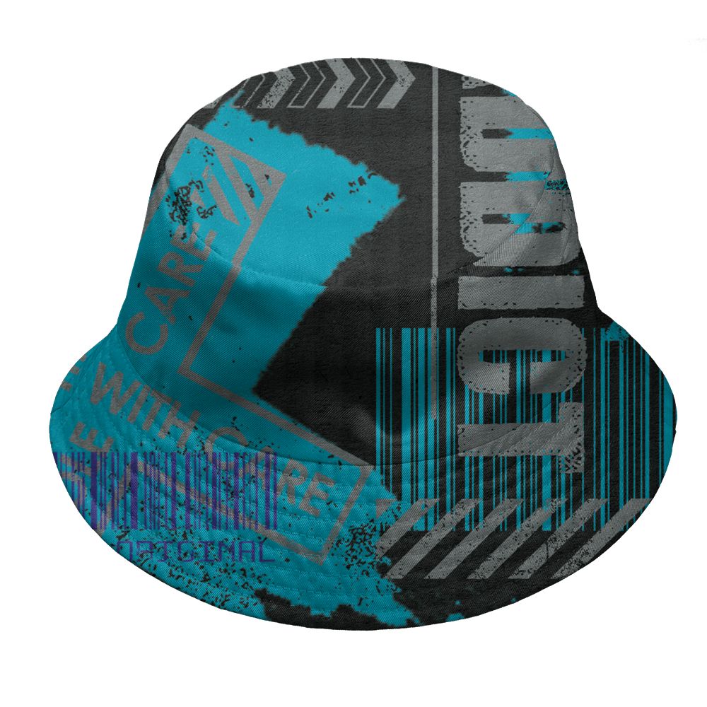 Aqua-8s-NastyJamz-Bucket-Hat-Match-Sneaker-Addict-All-Over-Print-Warning