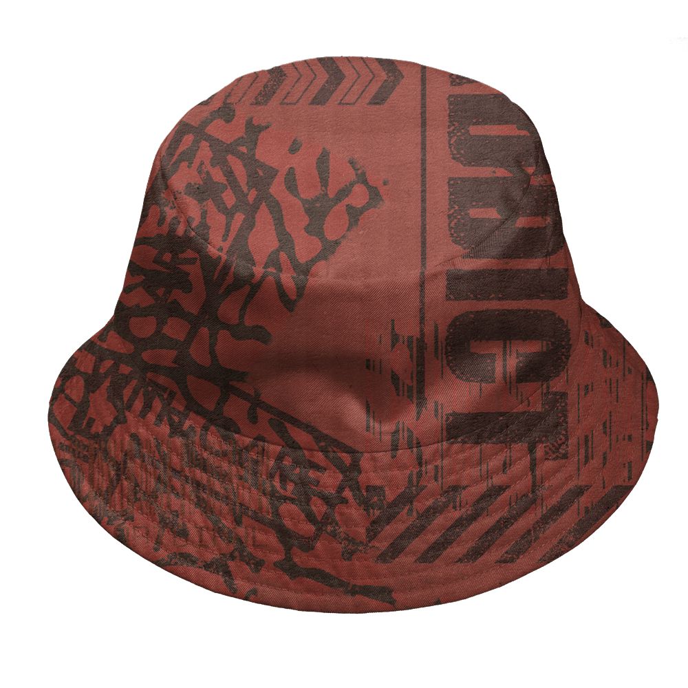 Spizike-Canyon-Rust-NastyJamz-Bucket-Hat-Match-Sneaker-Addict-All-Over-Print-Warning