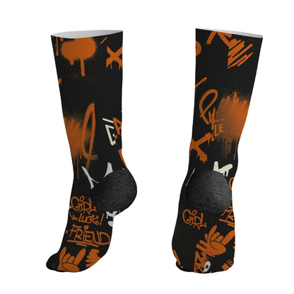 AJ 1 Shattered Backboard.NastyJamz Socks Match.Graffiti King 3D Doodle Style