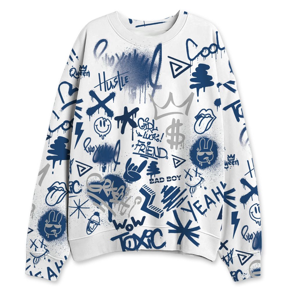 French-Blue-12s-NastyJamz-Sweatshirt-Match-Graffiti-King-All-Over-Print-Doodle-Style