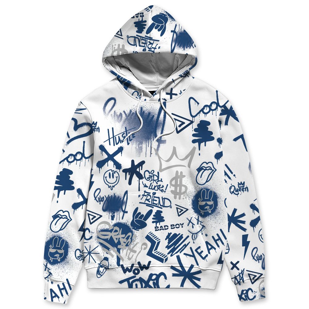 French-Blue-12s-NastyJamz-Hoodie-Match-Graffiti-King-All-Over-Print-Doodle-Style