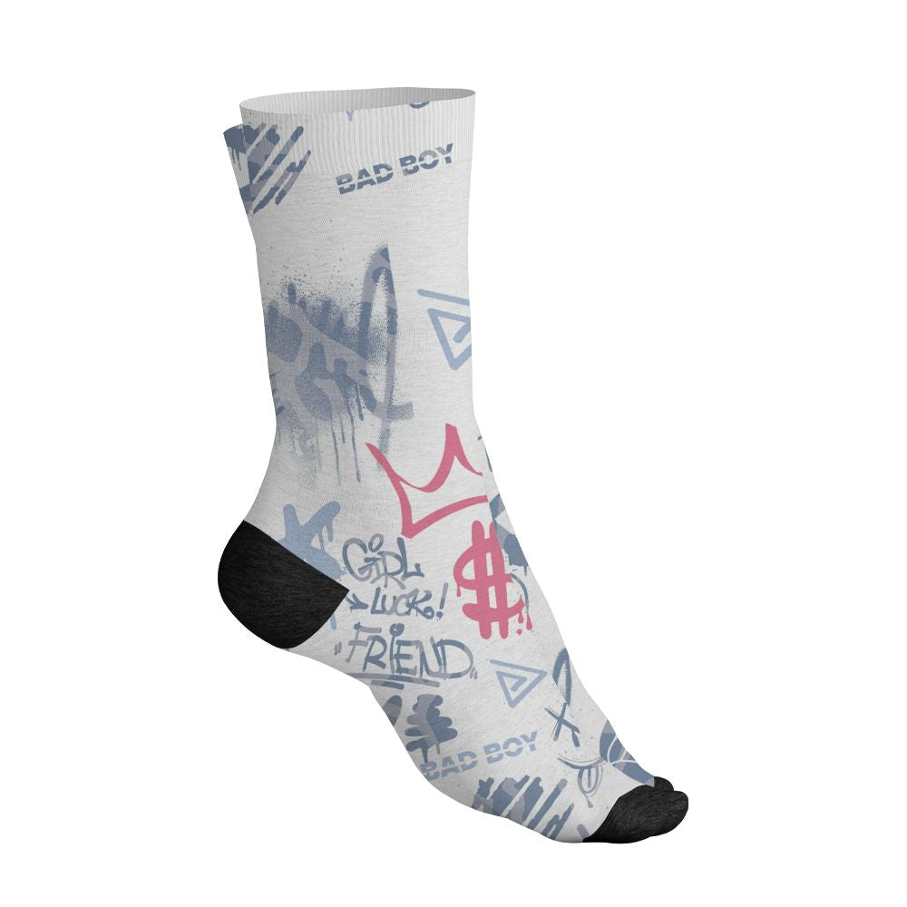 Cobalt-Bliss-3s-NastyJamz-Socks-Match-Graffiti-King-3D-All-Over-Print-Doodle-Style