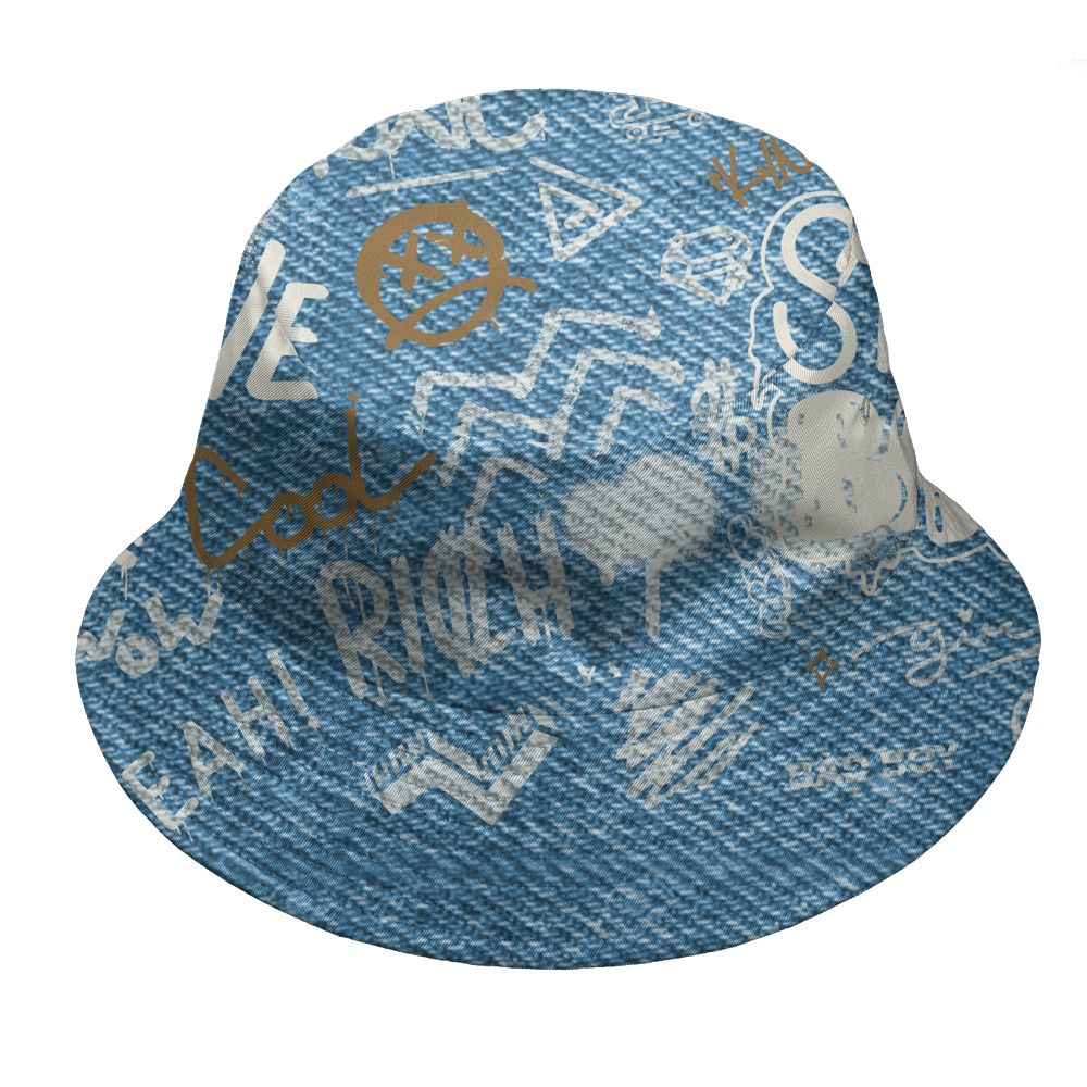 Denim-Worn-Blue-4s-NastyJamz-Bucket-Hat-Match-Graffiti-King-All-Over-Print-Doodle-Style