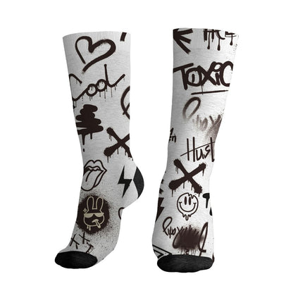 Black-Collective-5s-NastyJamz-Socks-Match-Graffiti-King-3D-All-Over-Print-Doodle-Style