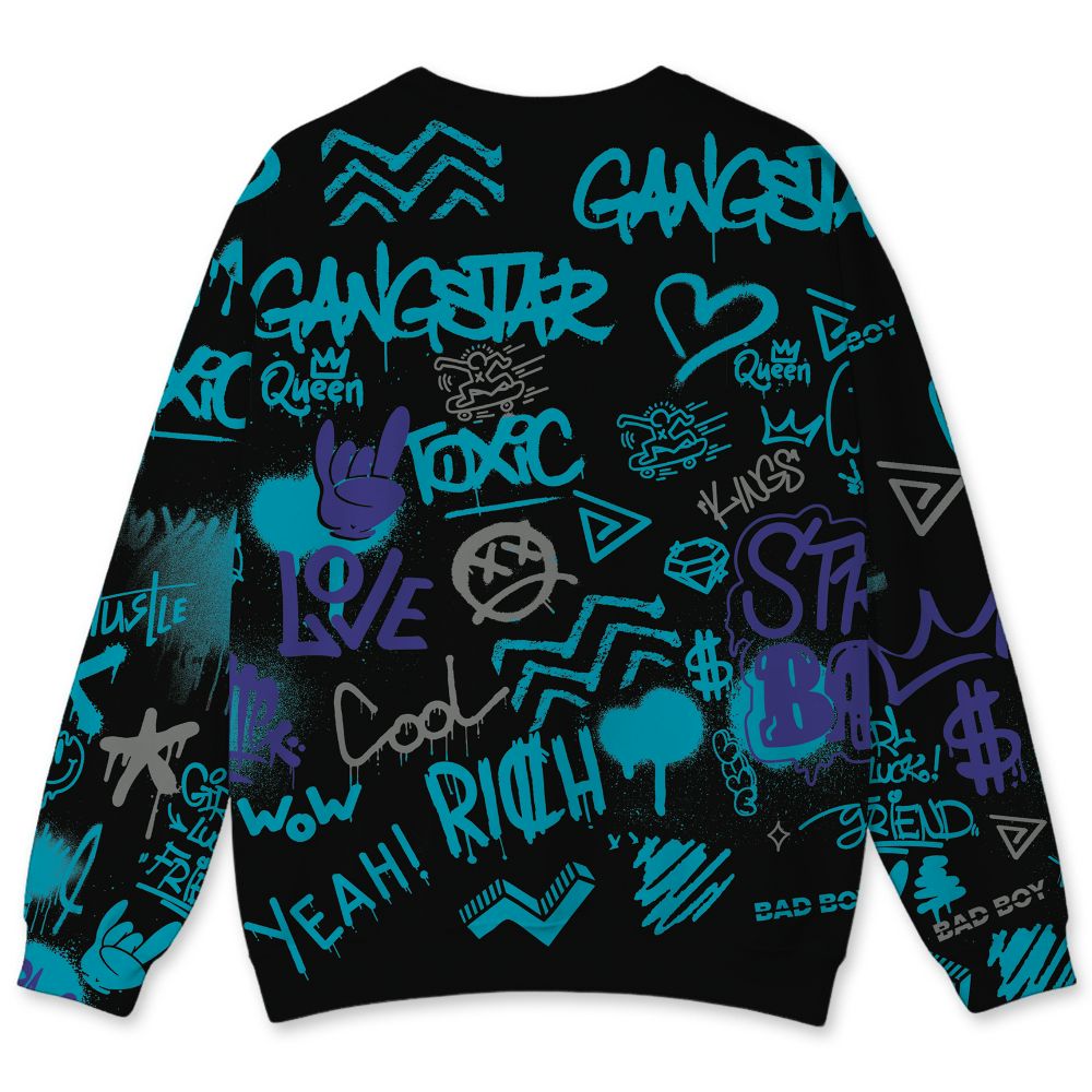 Aqua-8s-NastyJamz-Sweatshirt-Match-Graffiti-King-3D-All-Over-Print-Doodle-Style