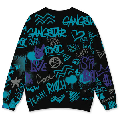 Aqua-8s-NastyJamz-Sweatshirt-Match-Graffiti-King-3D-All-Over-Print-Doodle-Style
