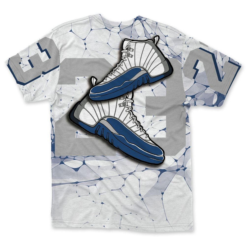 French-Blue-12s-NastyJamz-T-Shirt-Match-23-Sneaker-All-Over-Print