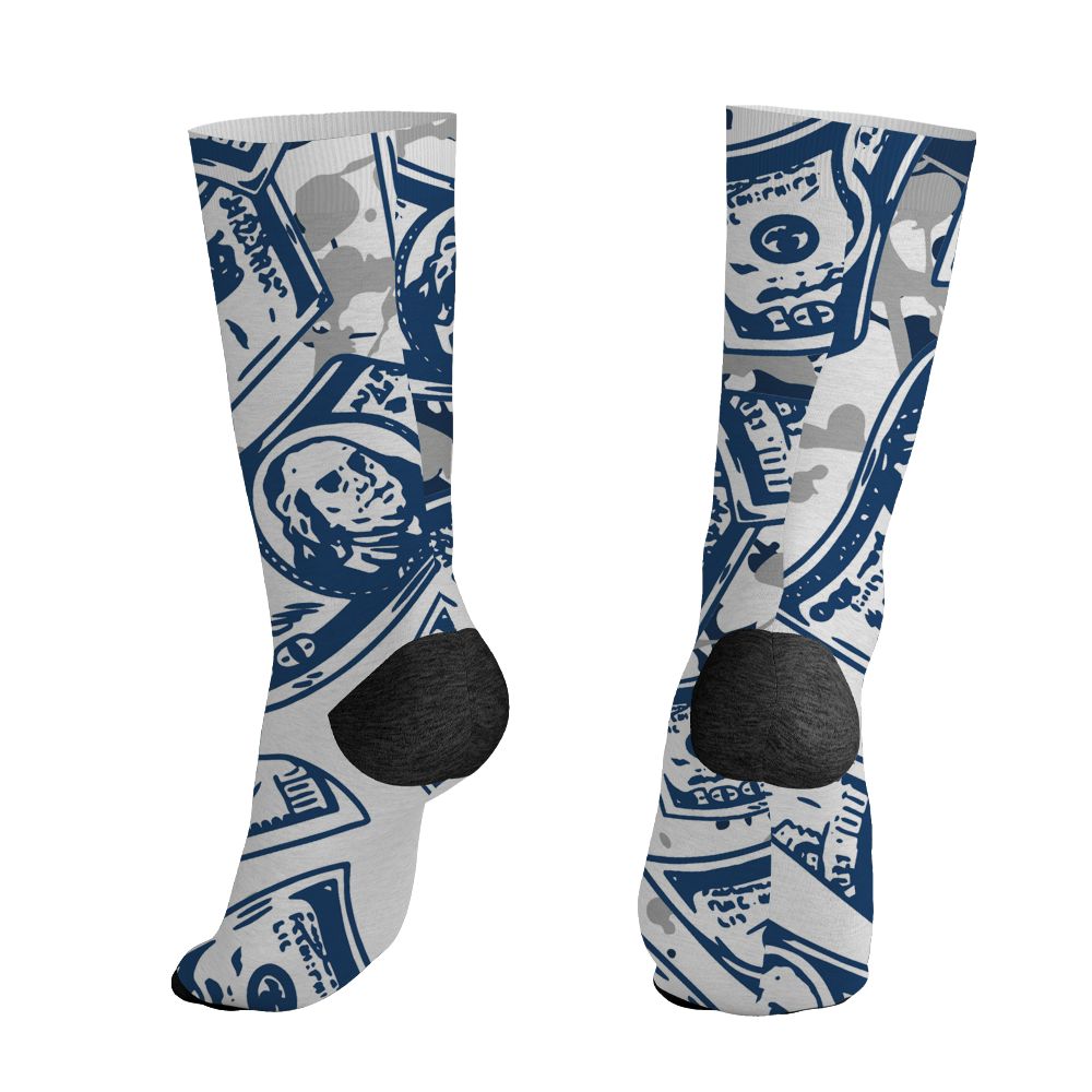 AJ 12 French Blue.NastyJamz Socks Match.Easy Money 3D