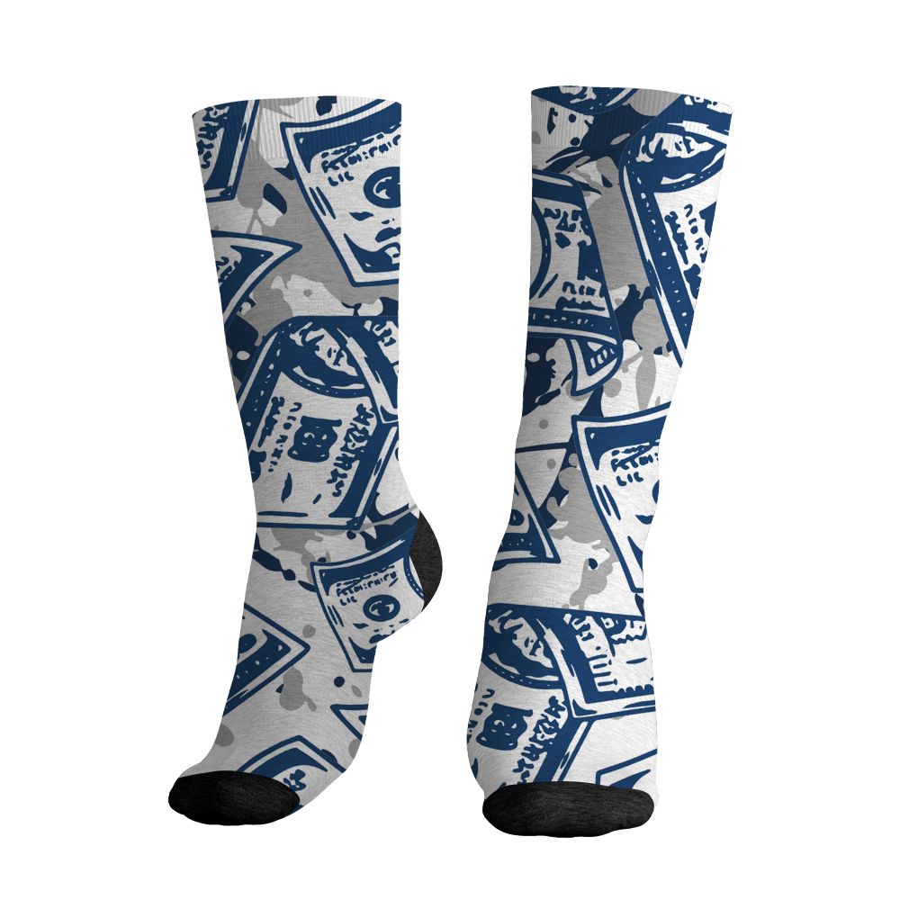 AJ 12 French Blue.NastyJamz Socks Match.Easy Money 3D