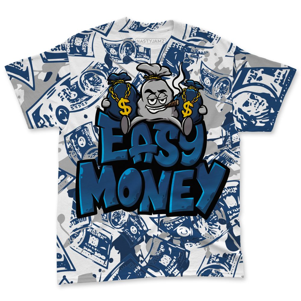French-Blue-12s-NastyJamz-T-Shirt-Match-Easy-Money-All-Over-Print
