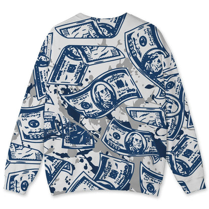French-Blue-12s-NastyJamz-Sweatshirt-Match-Easy-Money-All-Over-Print
