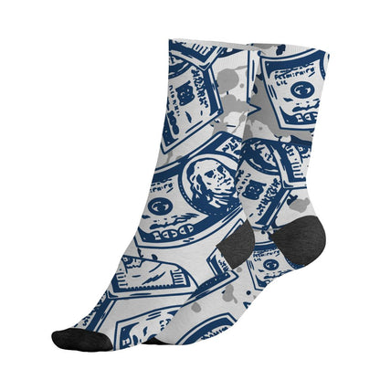 AJ 12 French Blue.NastyJamz Socks Match.Easy Money 3D