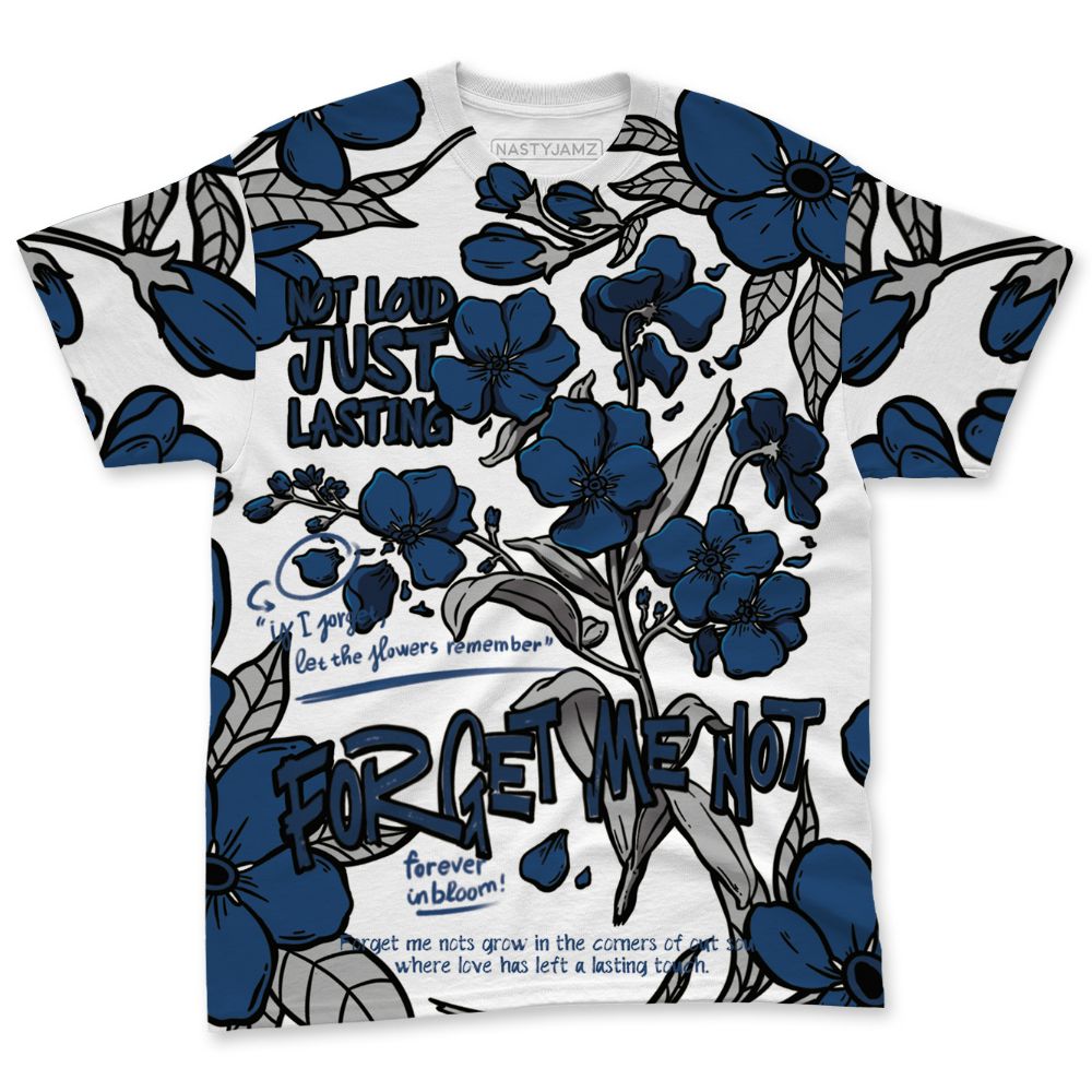 French-Blue-12s-NastyJamz-T-Shirt-Match-Forget-Me-Not-All-Over-Print-Bloom