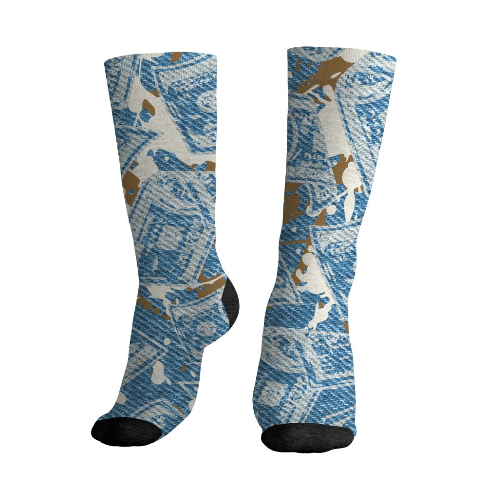 Denim-Worn-Blue-4s-NastyJamz-Socks-Match-Easy-Money-3D-All-Over-Print