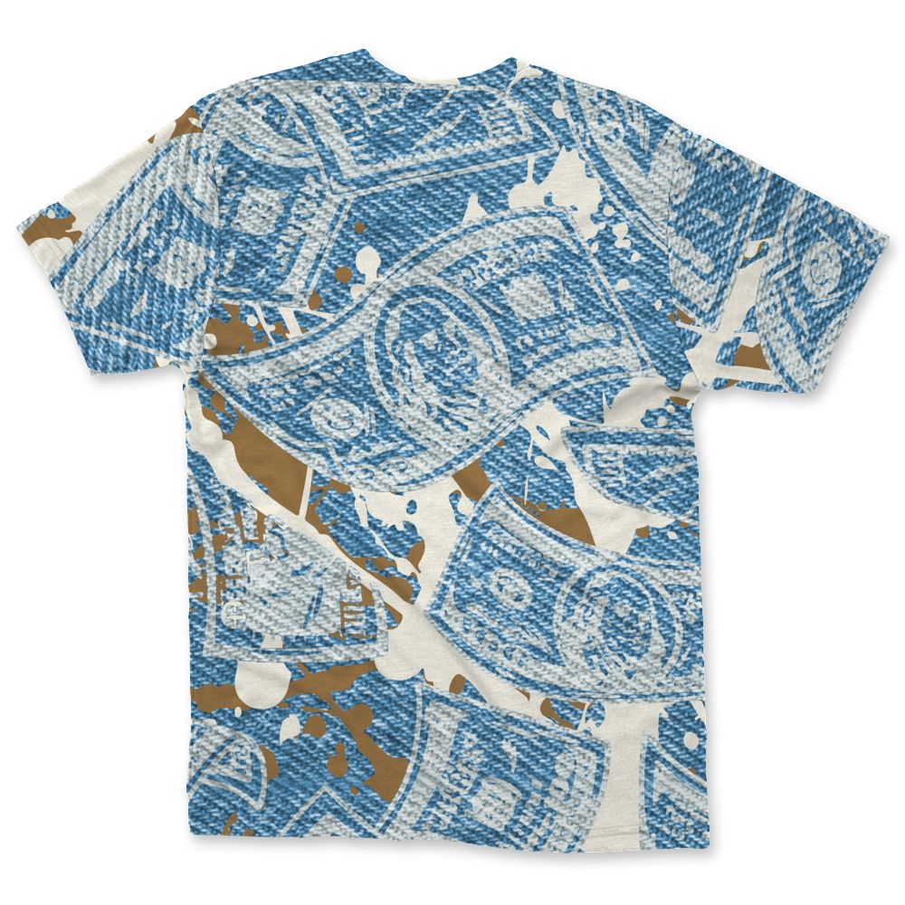 Denim-Worn-Blue-4s-NastyJamz-T-Shirt-Match-Easy-Money-3D-All-Over-Print