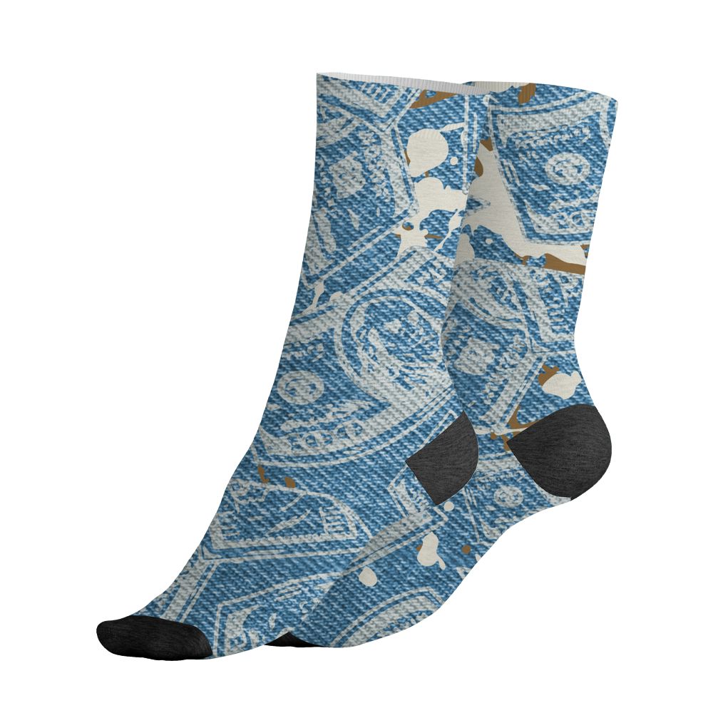 Denim-Worn-Blue-4s-NastyJamz-Socks-Match-Easy-Money-3D-All-Over-Print