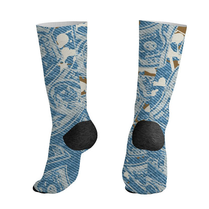 Denim-Worn-Blue-4s-NastyJamz-Socks-Match-Easy-Money-3D-All-Over-Print