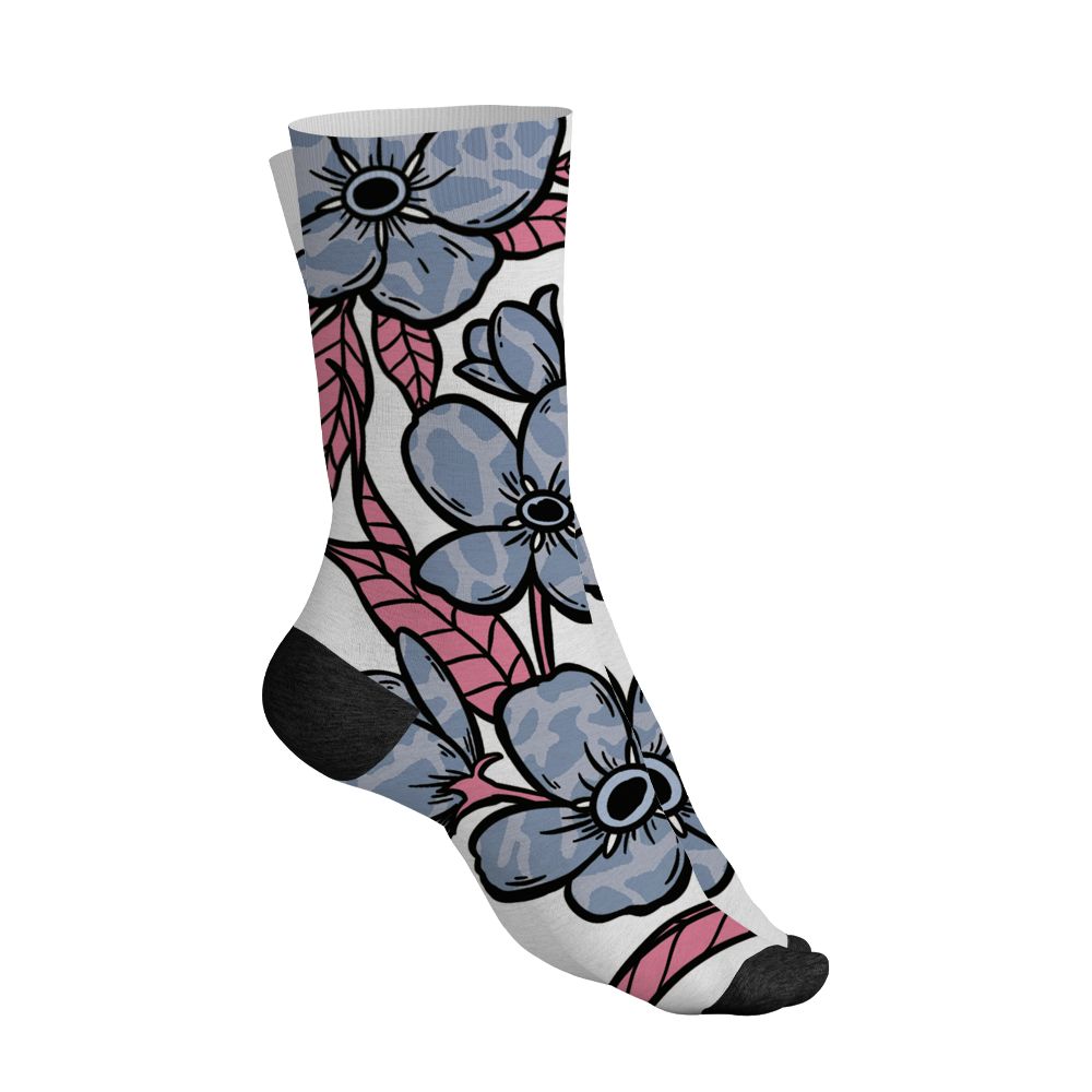 Cobalt Bliss 3s NastyJamz Socks Match Forget Me Not All-Over Print Bloom