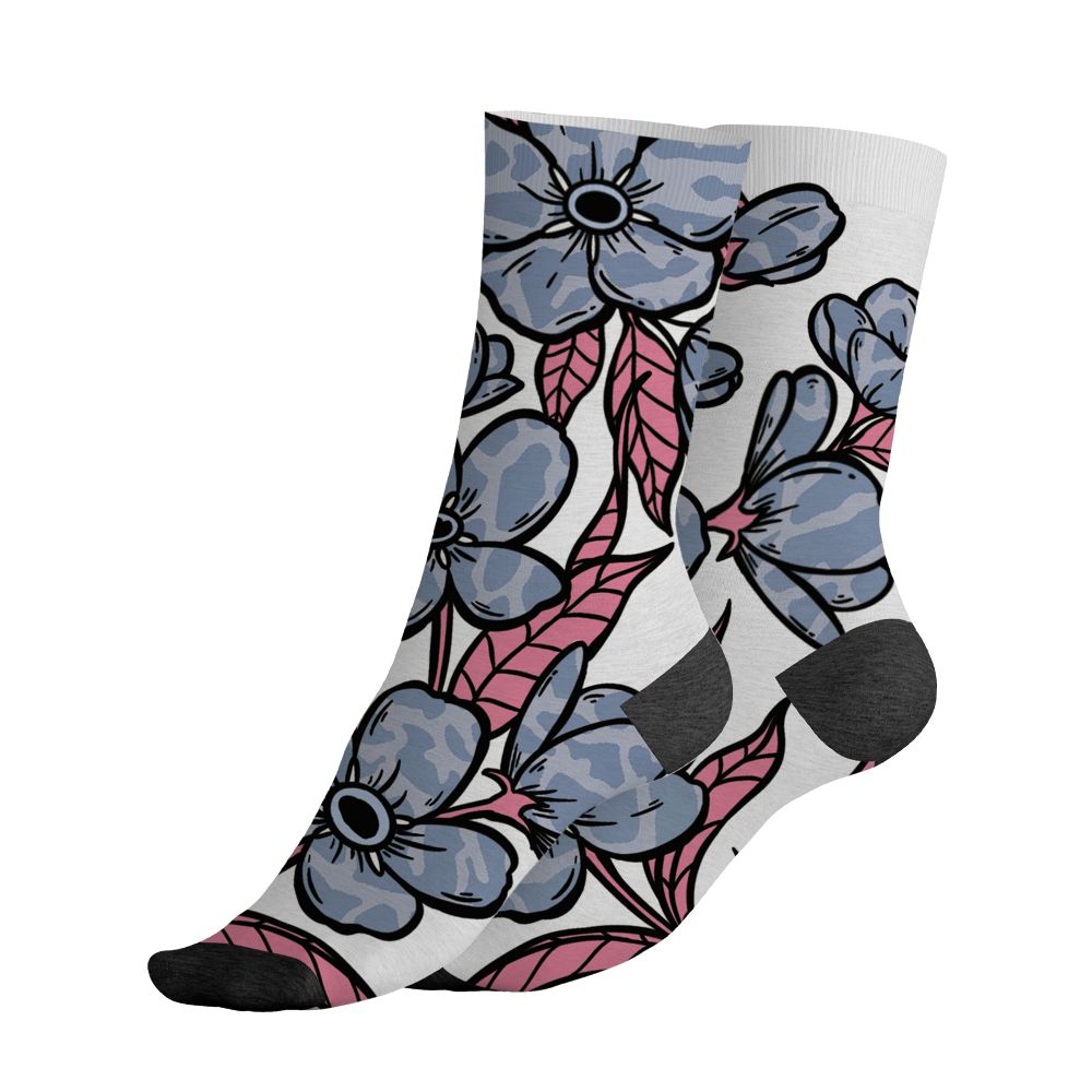 Cobalt Bliss 3s NastyJamz Socks Match Forget Me Not All-Over Print Bloom