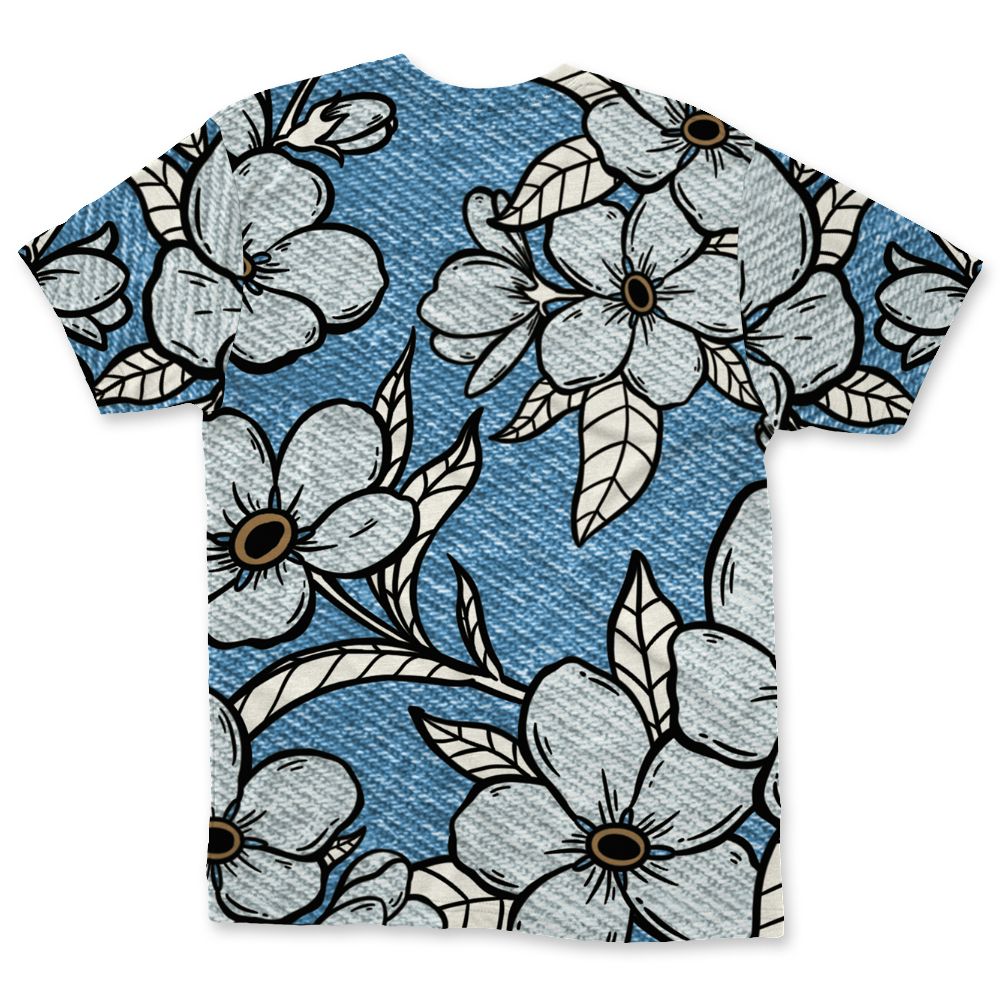 Denim-Worn-Blue-4s-NastyJamz-T-Shirt-Match-Forget-Me-Not-All-Over-Print-Bloom