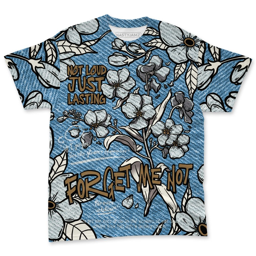 Denim-Worn-Blue-4s-NastyJamz-T-Shirt-Match-Forget-Me-Not-All-Over-Print-Bloom