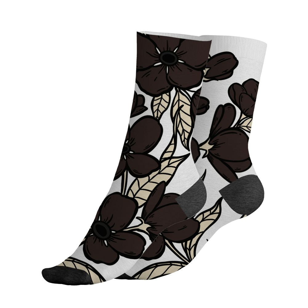 Black Collective 5s NastyJamz Socks Match Forget Me Not All-Over Print Bloom