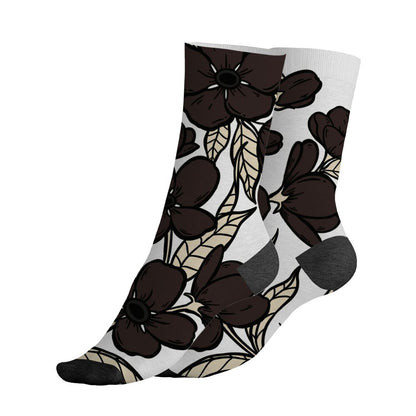 Black Collective 5s NastyJamz Socks Match Forget Me Not All-Over Print Bloom
