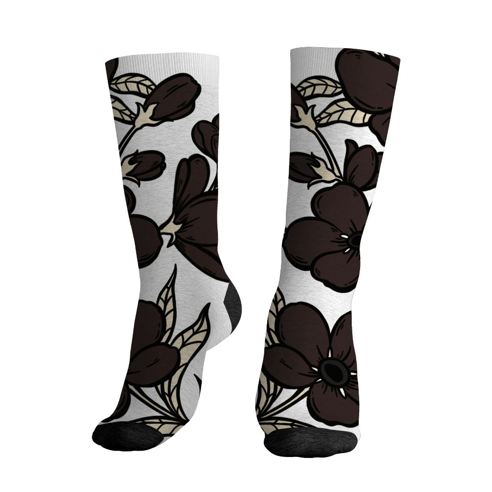 Black Collective 5s NastyJamz Socks Match Forget Me Not All-Over Print Bloom