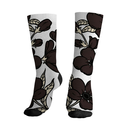 Black Collective 5s NastyJamz Socks Match Forget Me Not All-Over Print Bloom