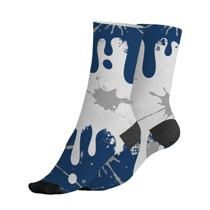 AJ 12 French Blue.NastyJamz Socks Match.Become Different 3D