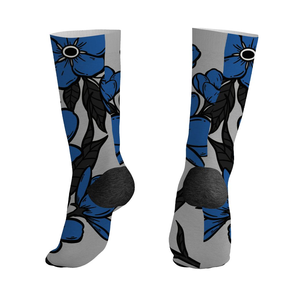 AM 95 Blue Spark NastyJamz Socks Match Forget Me Not All-Over Print Bloom